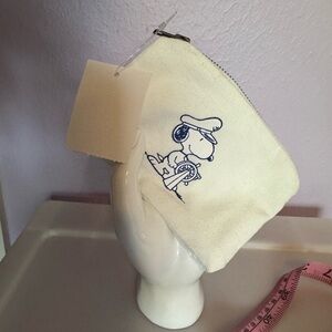Peanuts Snoopy Canvas Sailor Pouch in Cream